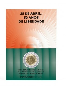 2€ Euros 50 Anos da Revolução de 25 Abril 1974 Portugal 2024 BNC