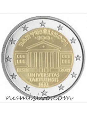 2€ Estónia  2019 - 100 Anos Universidade de Tartu